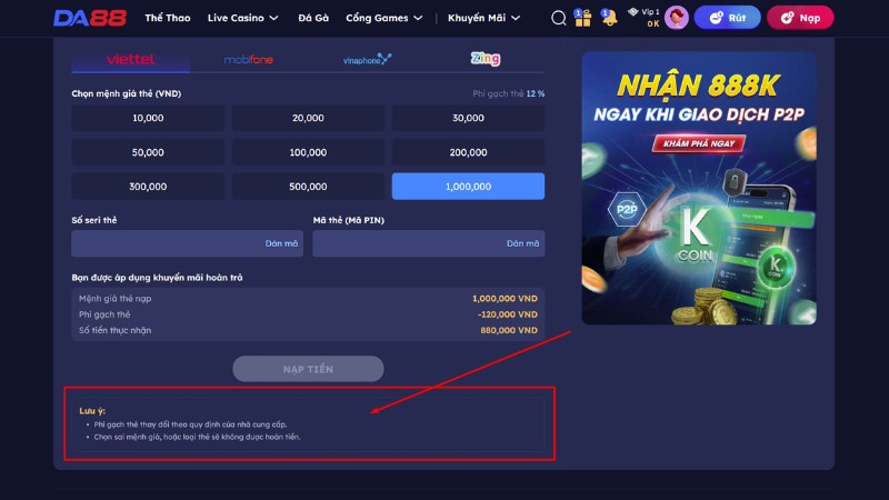 Nạp Tiền DA88 – Giao Dịch Dễ Dàng Nhận Thưởng Nạp Đầu 100% - Dovon