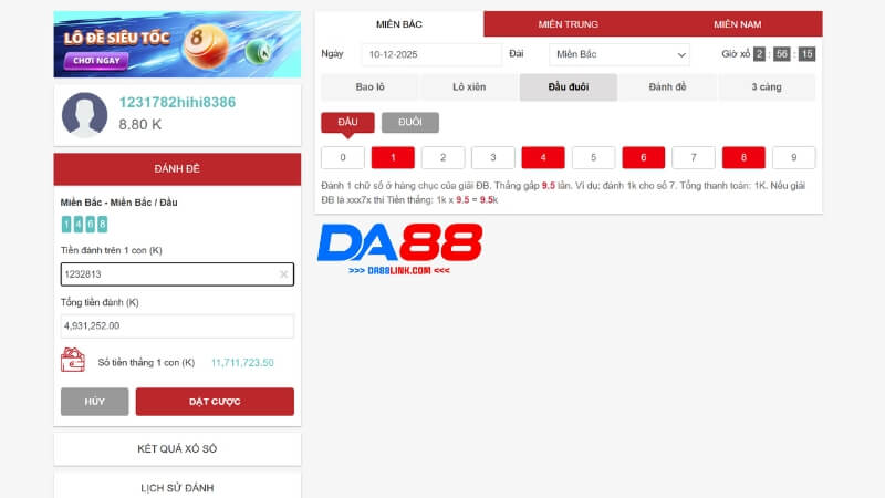 Lô Đề Truyền Thống - Cá Cược Xổ Số 3 Miền Đỉnh Cao Tại DA88 - Dovon