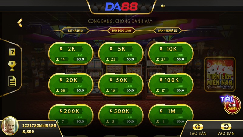 Tiến Lên Miền Nam - Chơi Game Hay Thưởng Hoàn Trả 2% Tại DA88 - Dovon